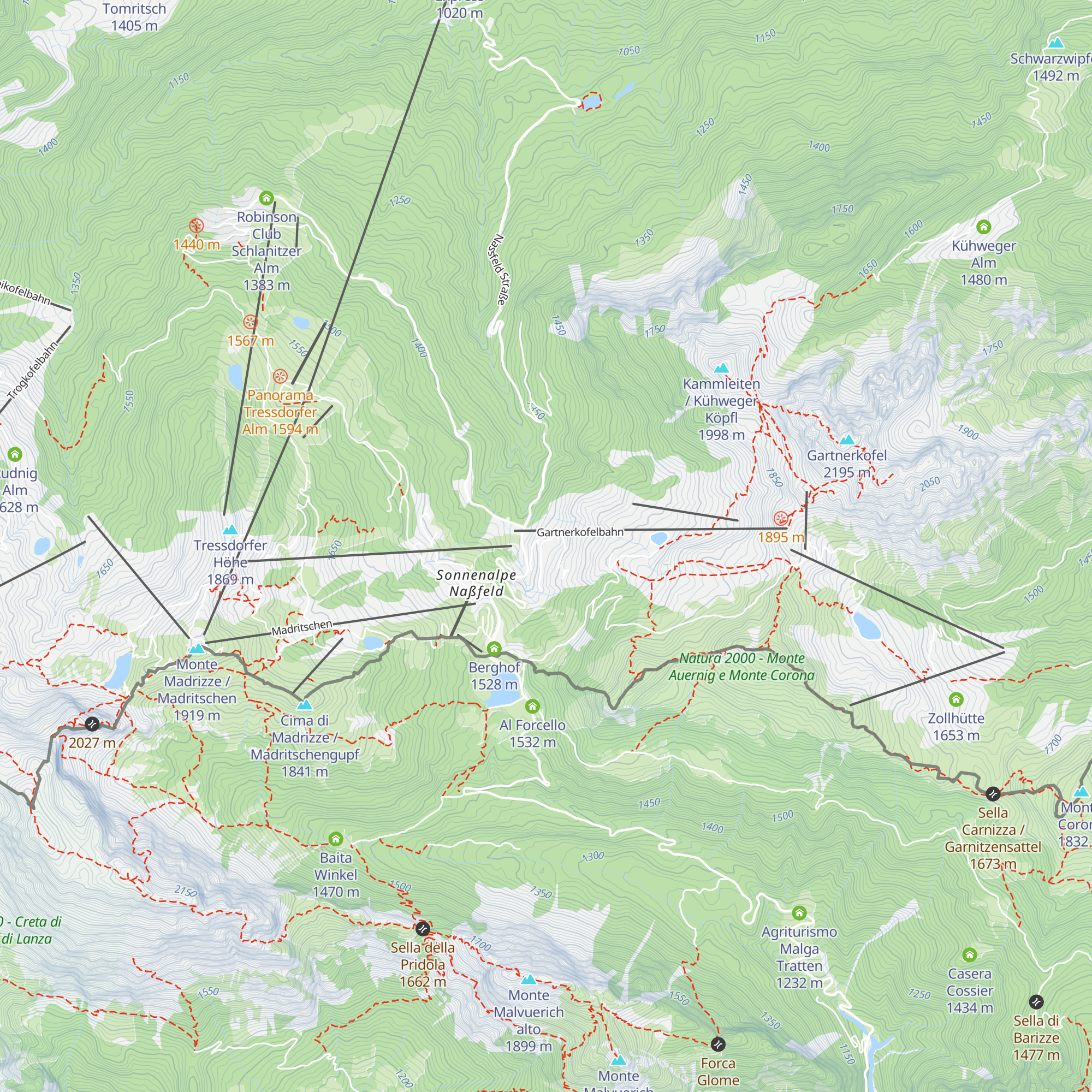 Almhotel Kärnten map
