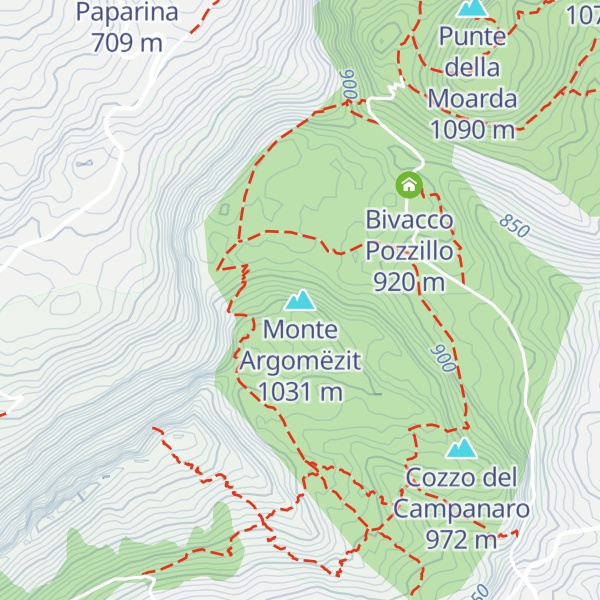 Map of Monte Argomëzit