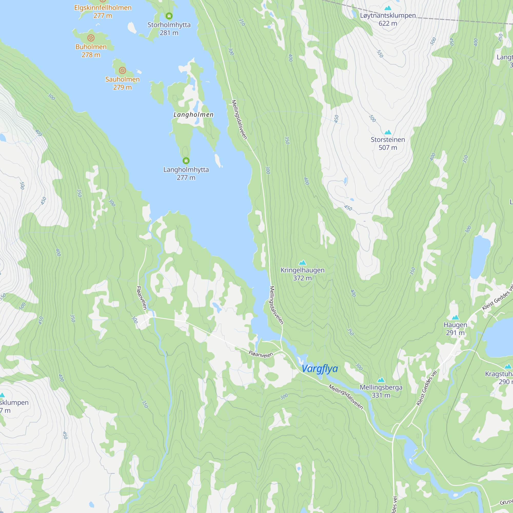 Mellingenhytta map