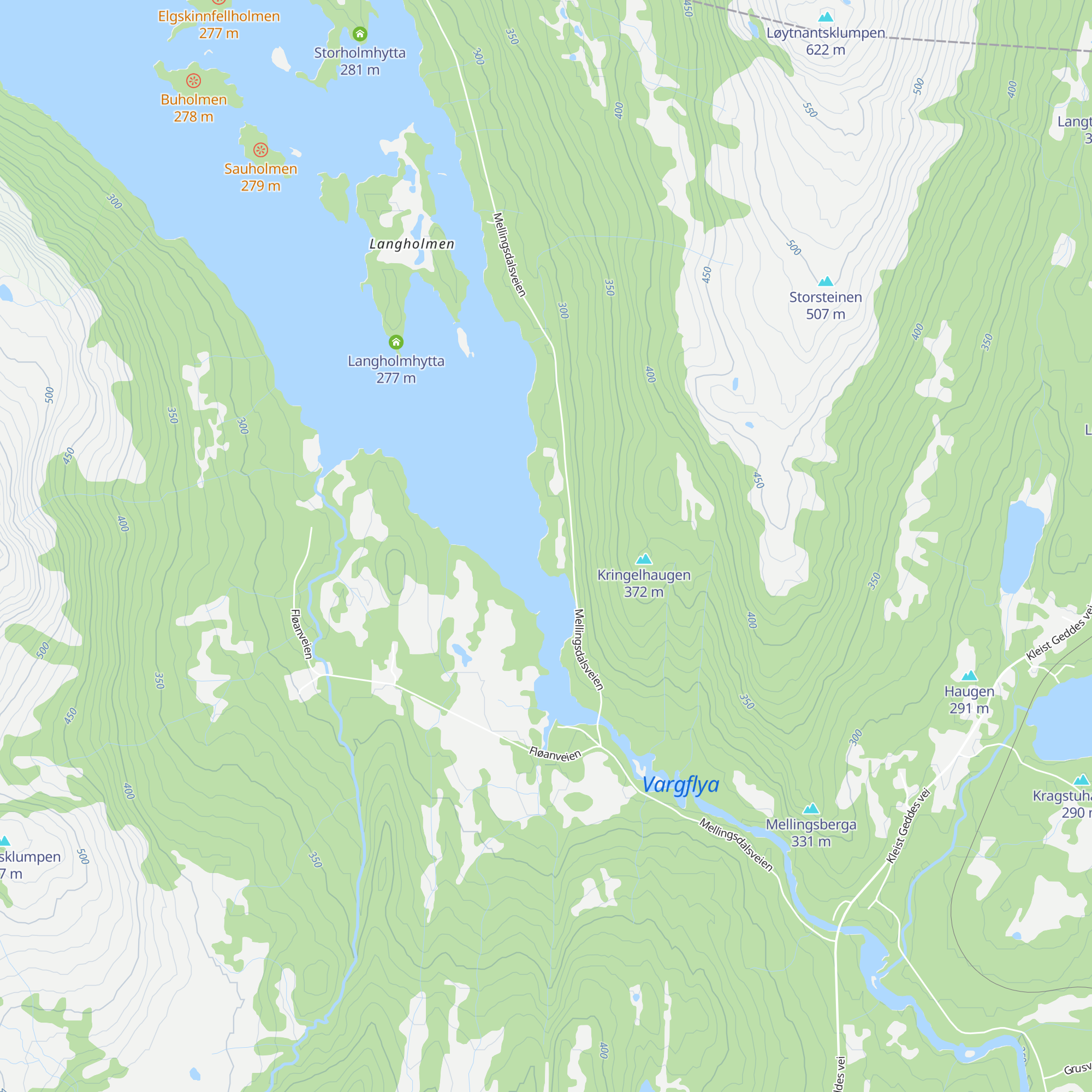 Mellingenhytta map