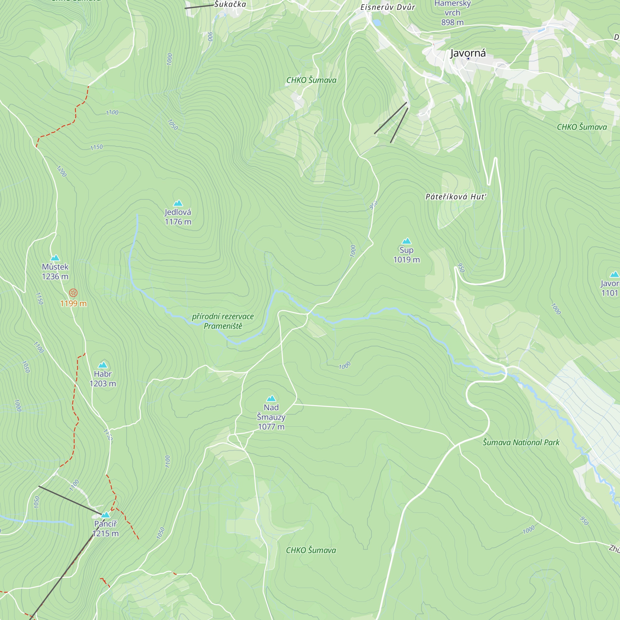 Býv. Přední Šmauzy map