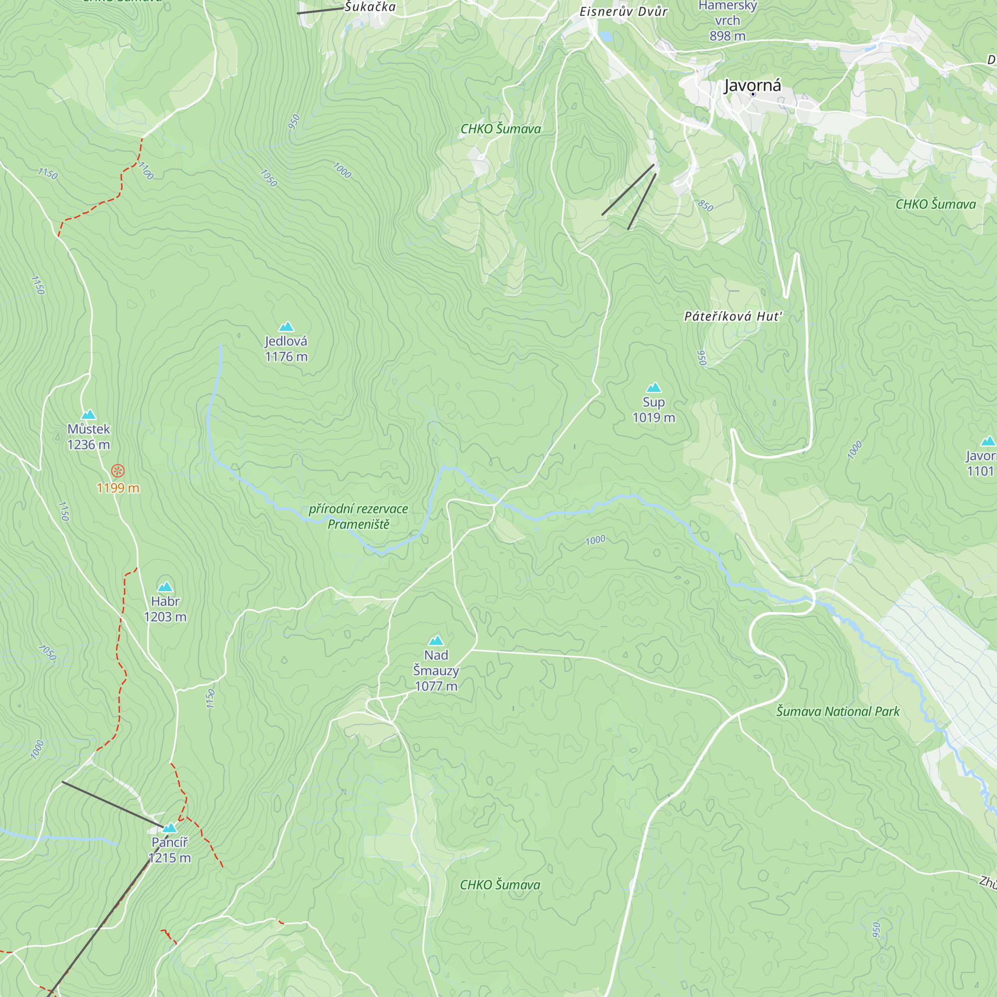 Býv. Přední Šmauzy map