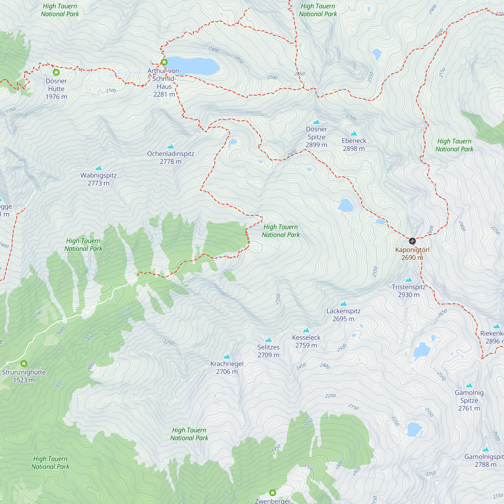 Moosbodenhütte map