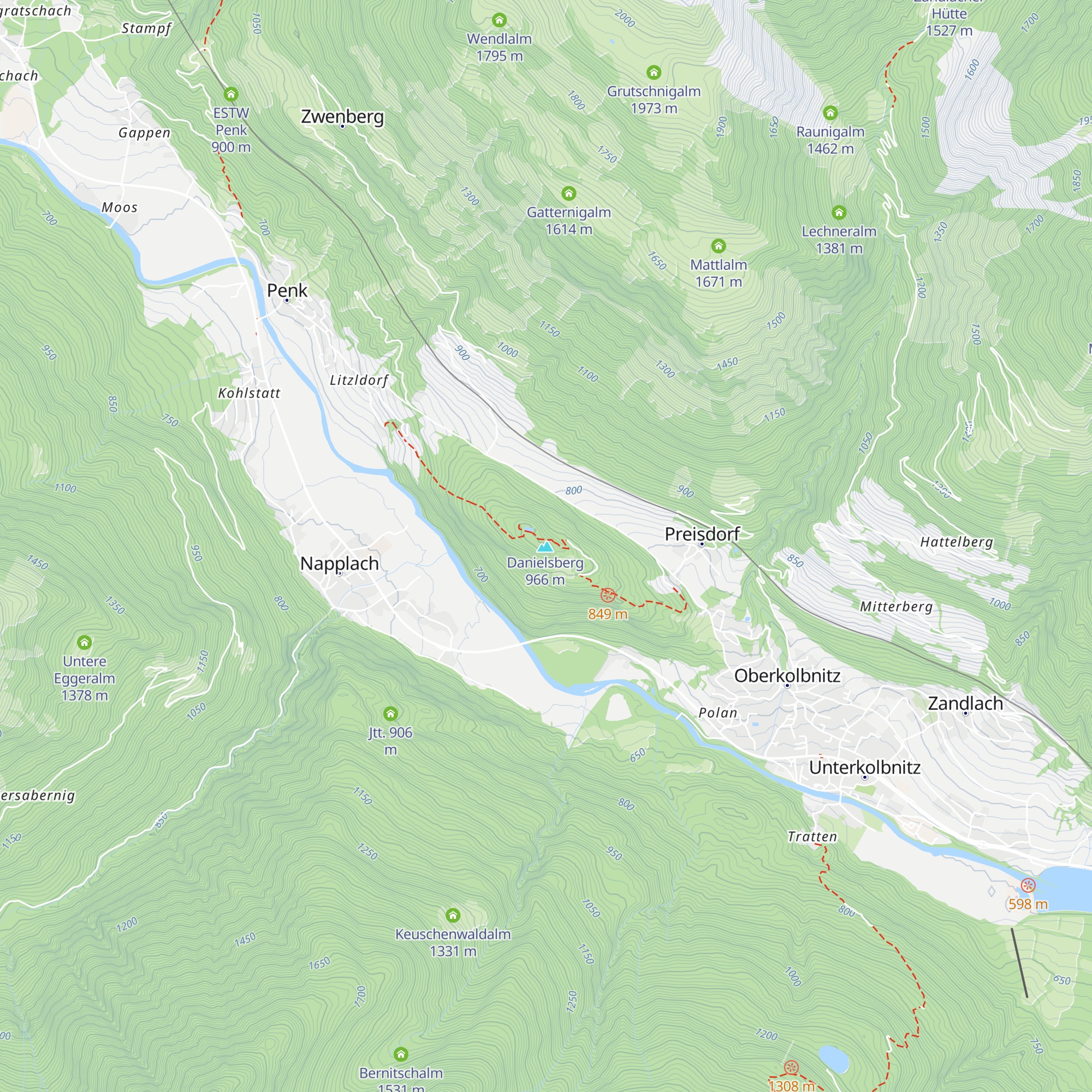 Kirche Danielsberg map