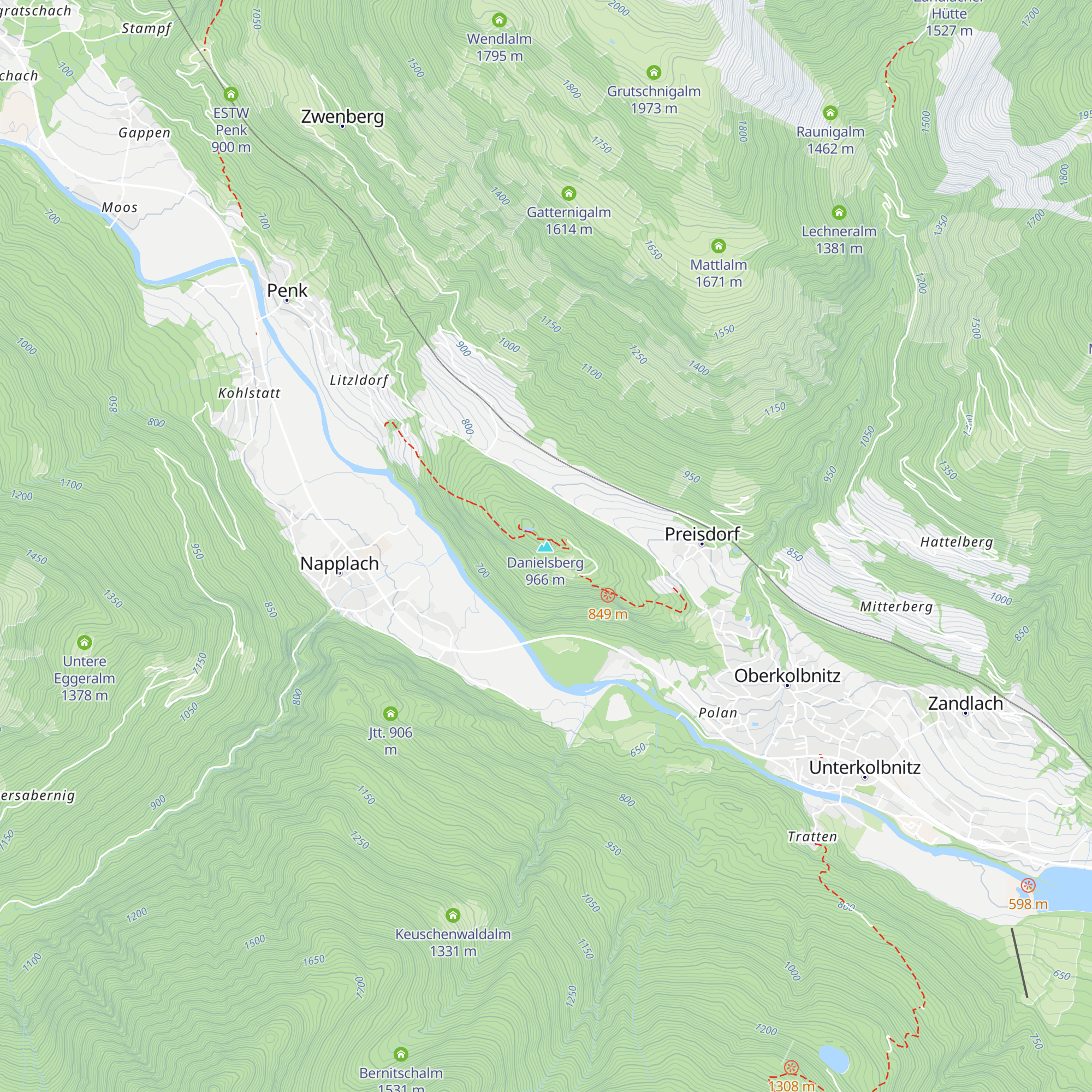 Kirche Danielsberg map