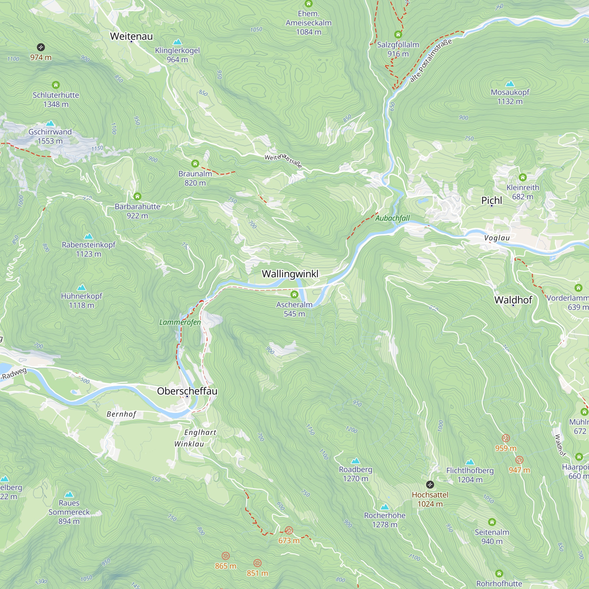 Ascheralm map