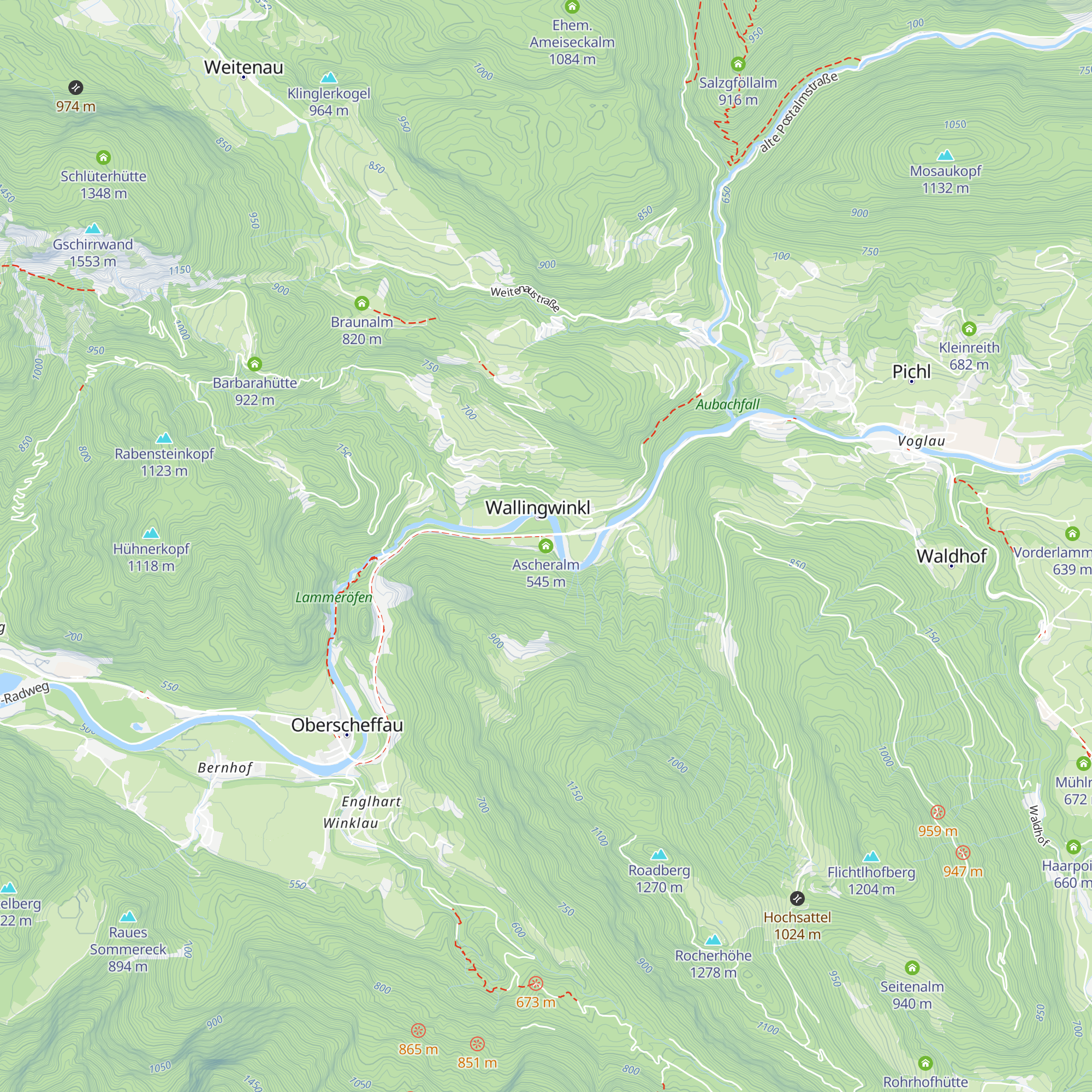 Ascheralm map