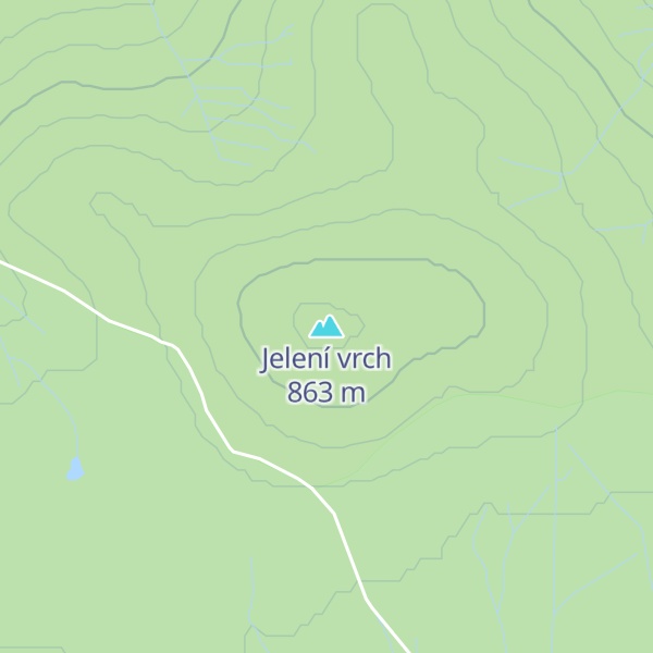 Map of Jelení vrch