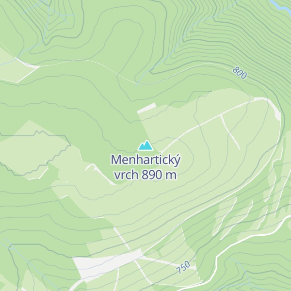 Map of Menhartický vrch