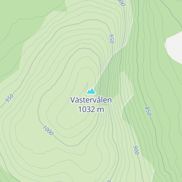 Map of Västervålen