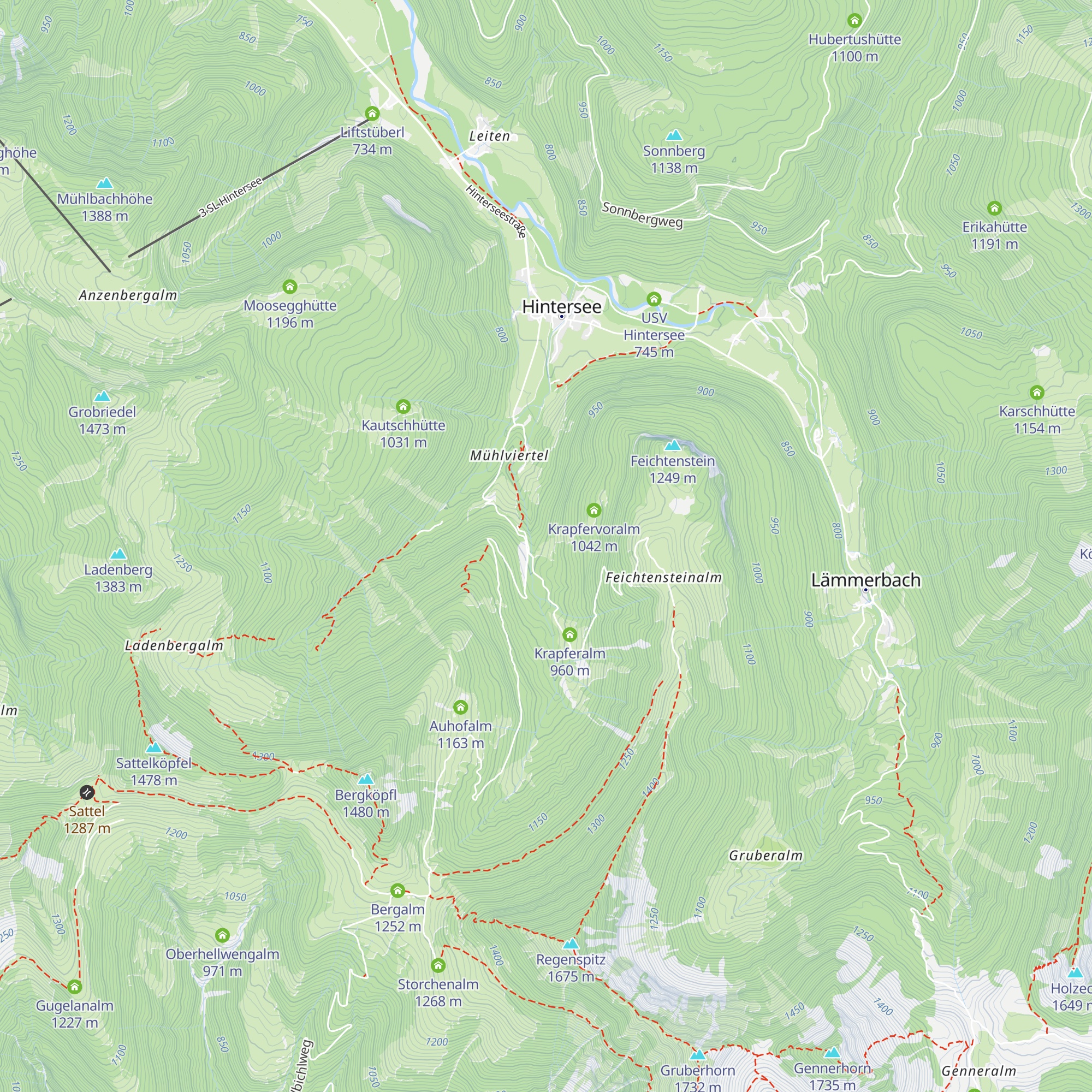 Zwerglalm map