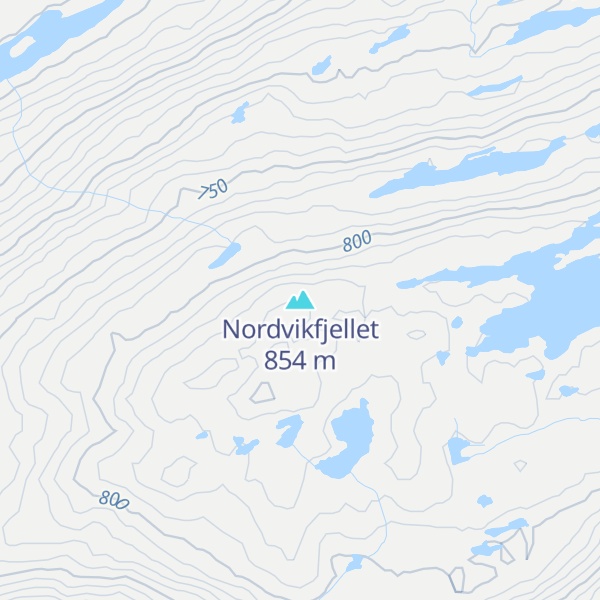 Map of Nordvikfjellet