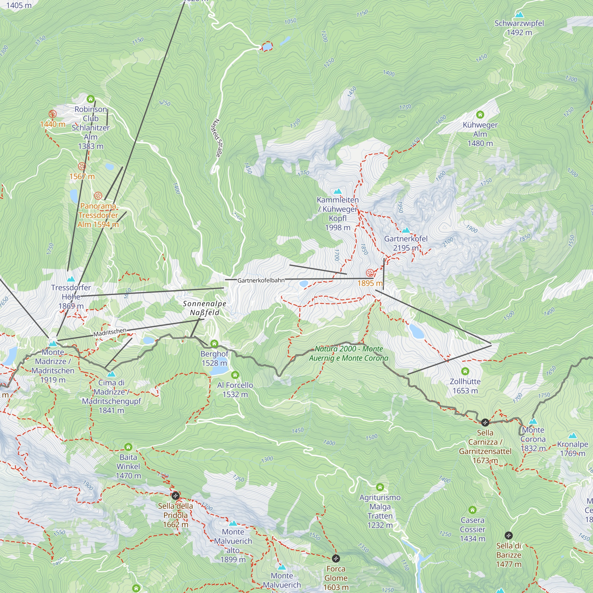 Alm Resort Nassfeld map