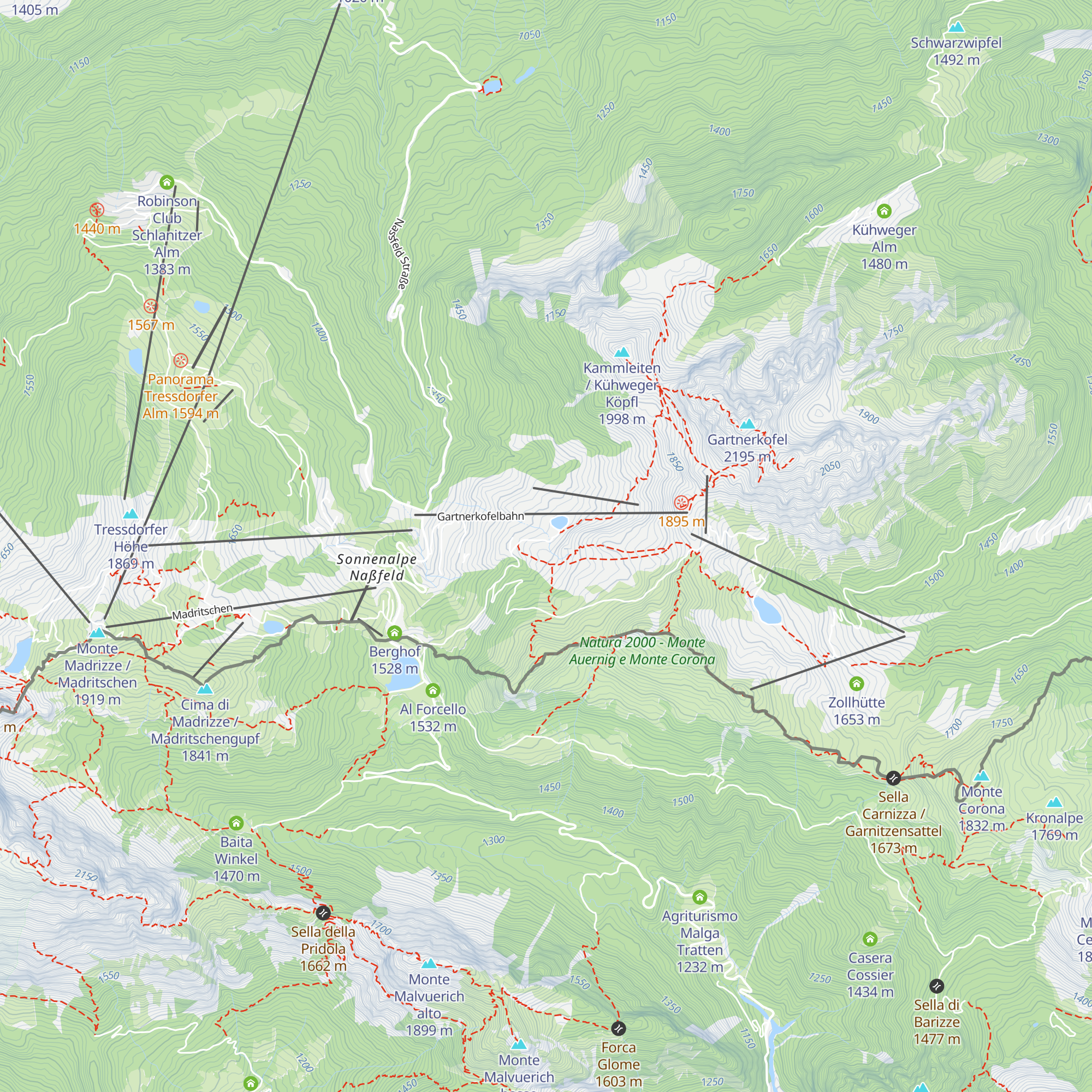 Alm Resort Nassfeld map