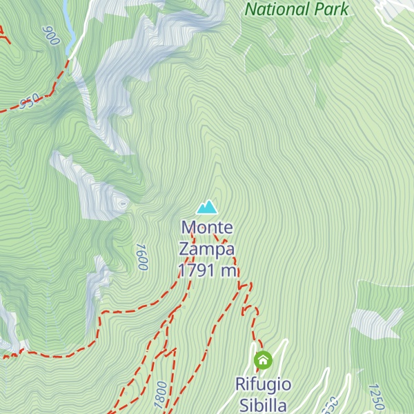 Map of Monte Zampa