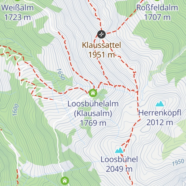 Map of Loosbühelalm (Klausalm)