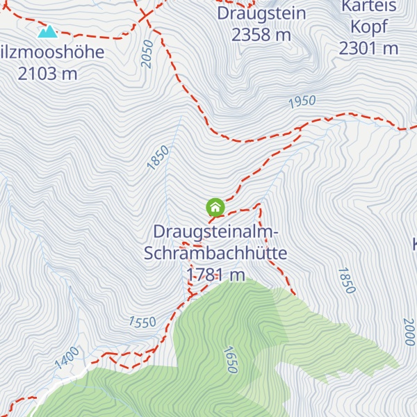 Map of Draugsteinalm-Steinmannhütte