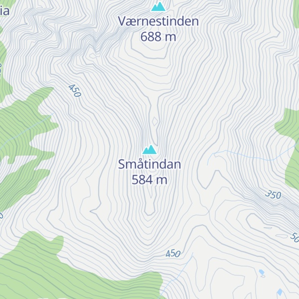 Map of Småtindan
