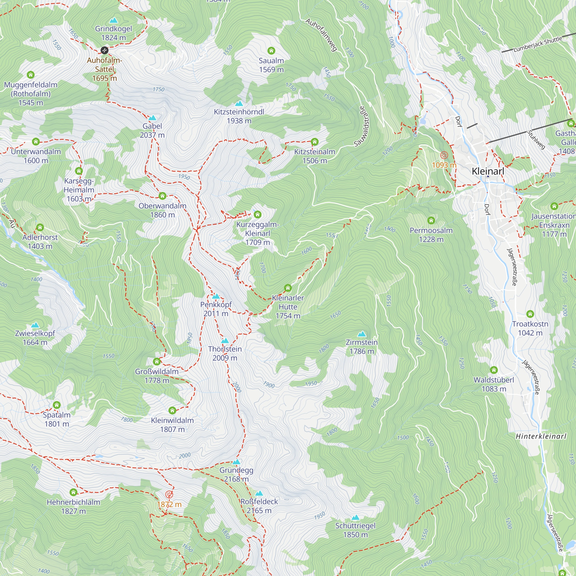 Kleinarler Hütte map