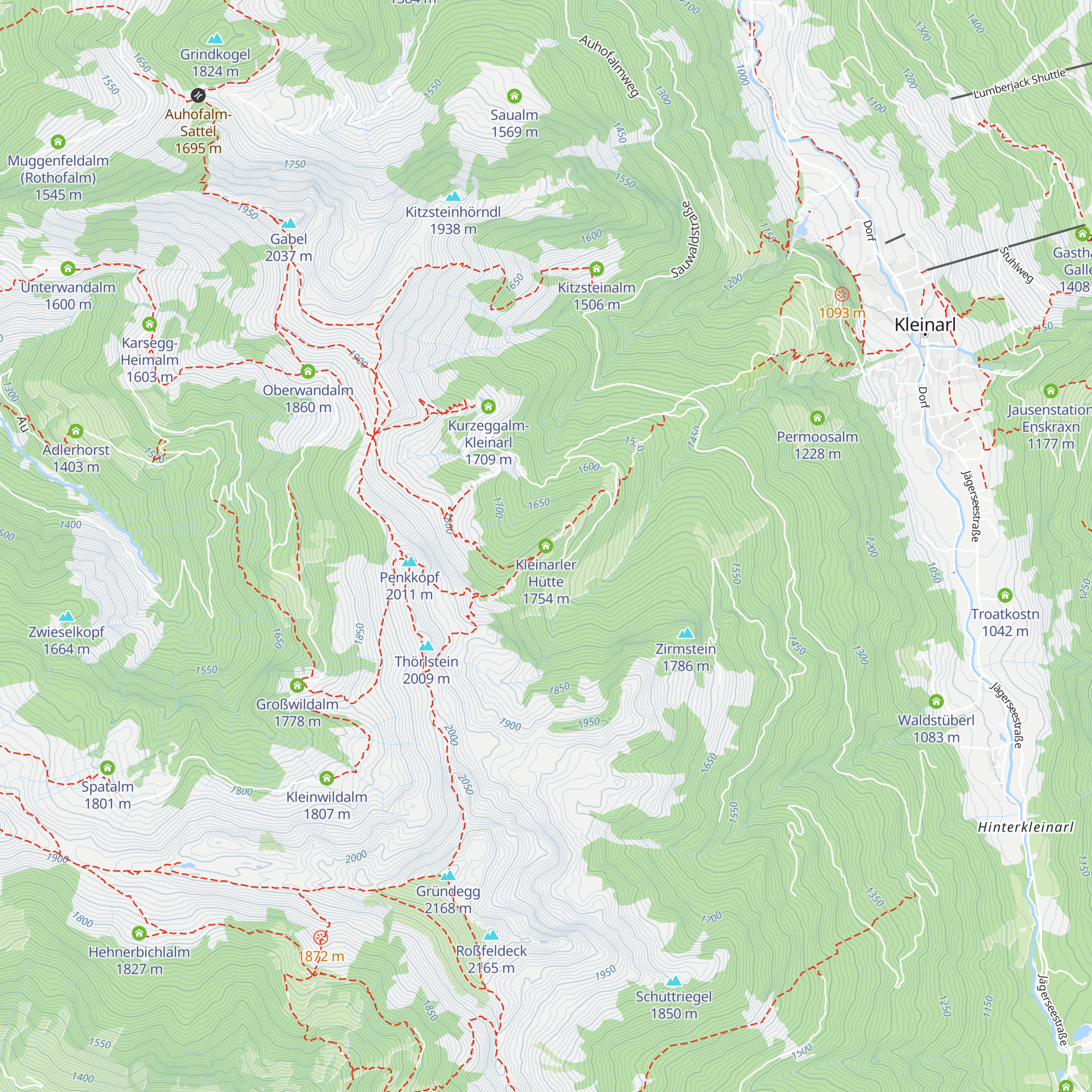 Kleinarler Hütte map