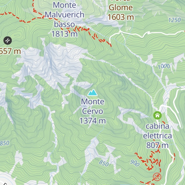 Map of Monte Cervo