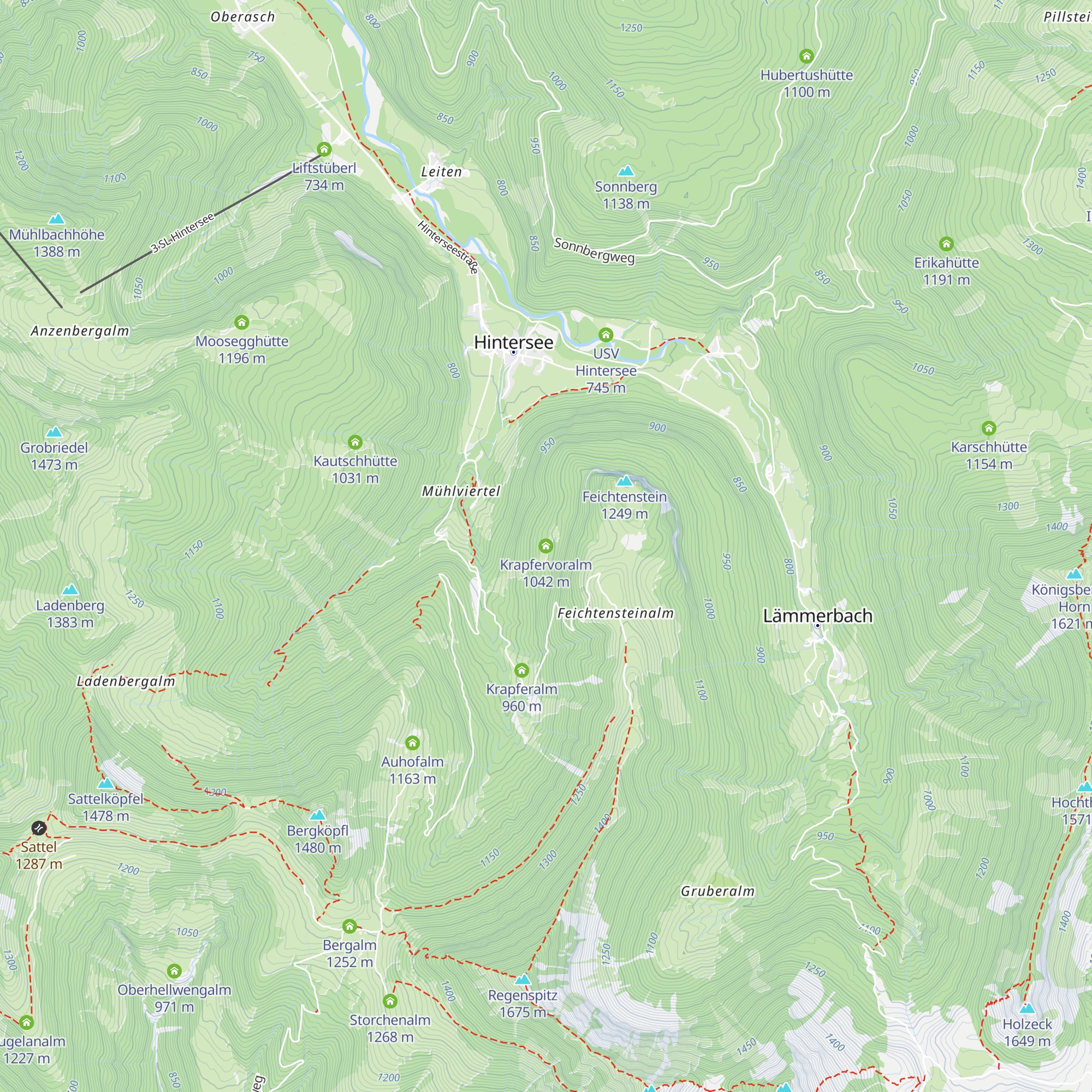 Krapfervoralm map
