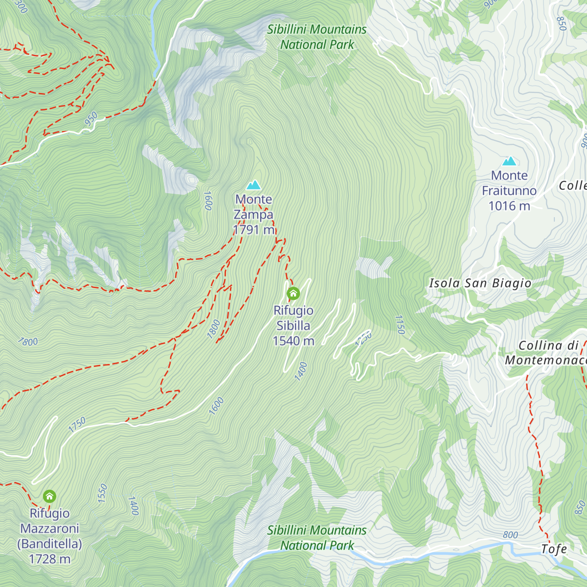 Rifugio Sibilla map