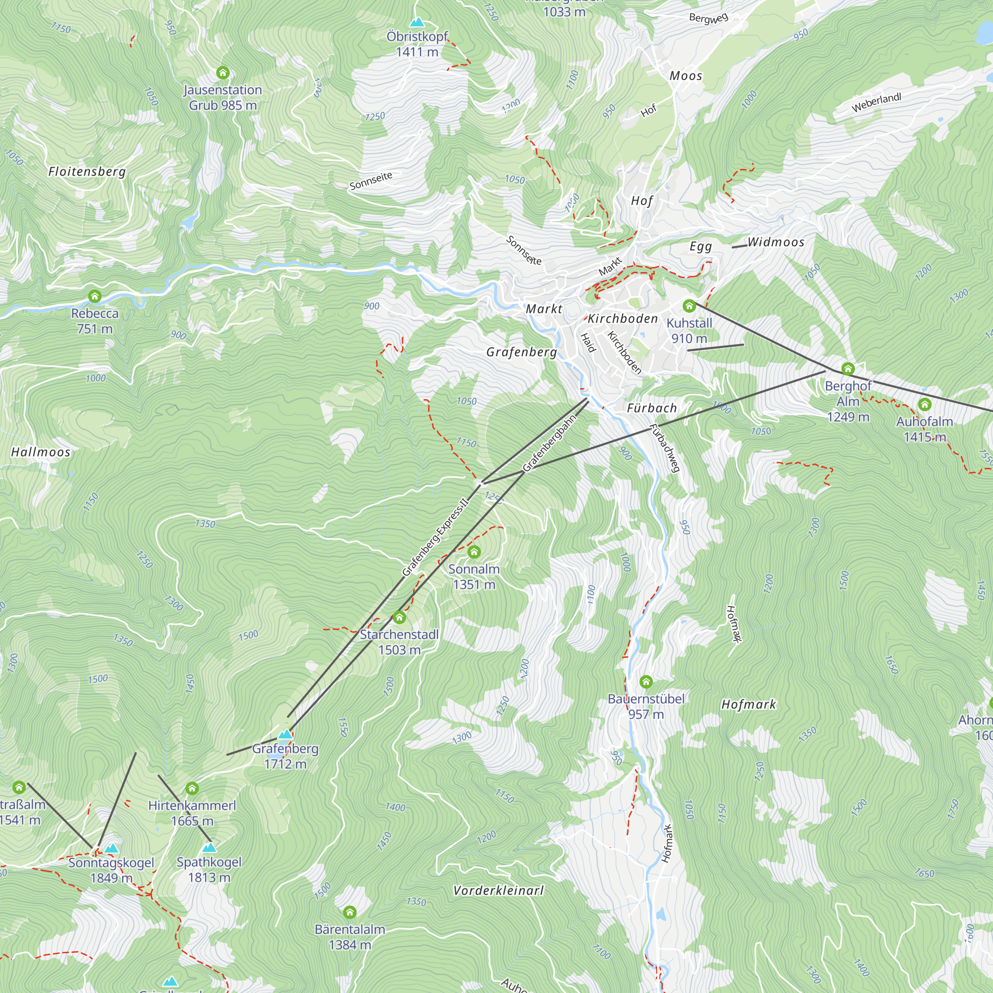 Onkel's Tome's Hütte map
