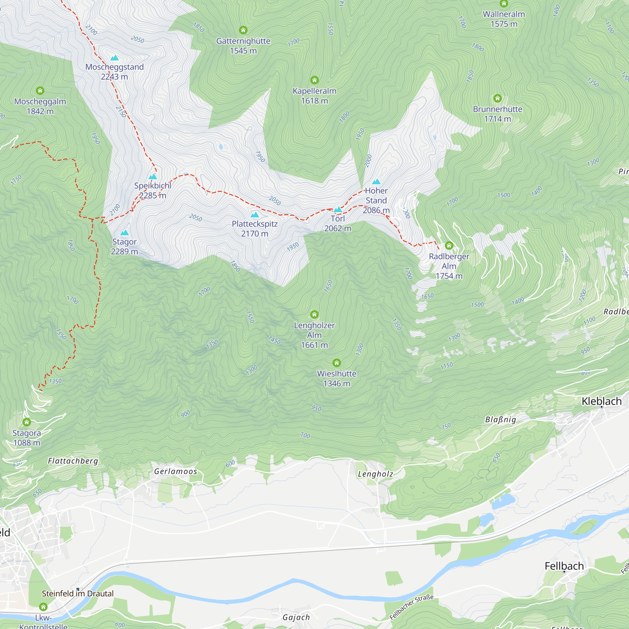 Lengholzer Alm map