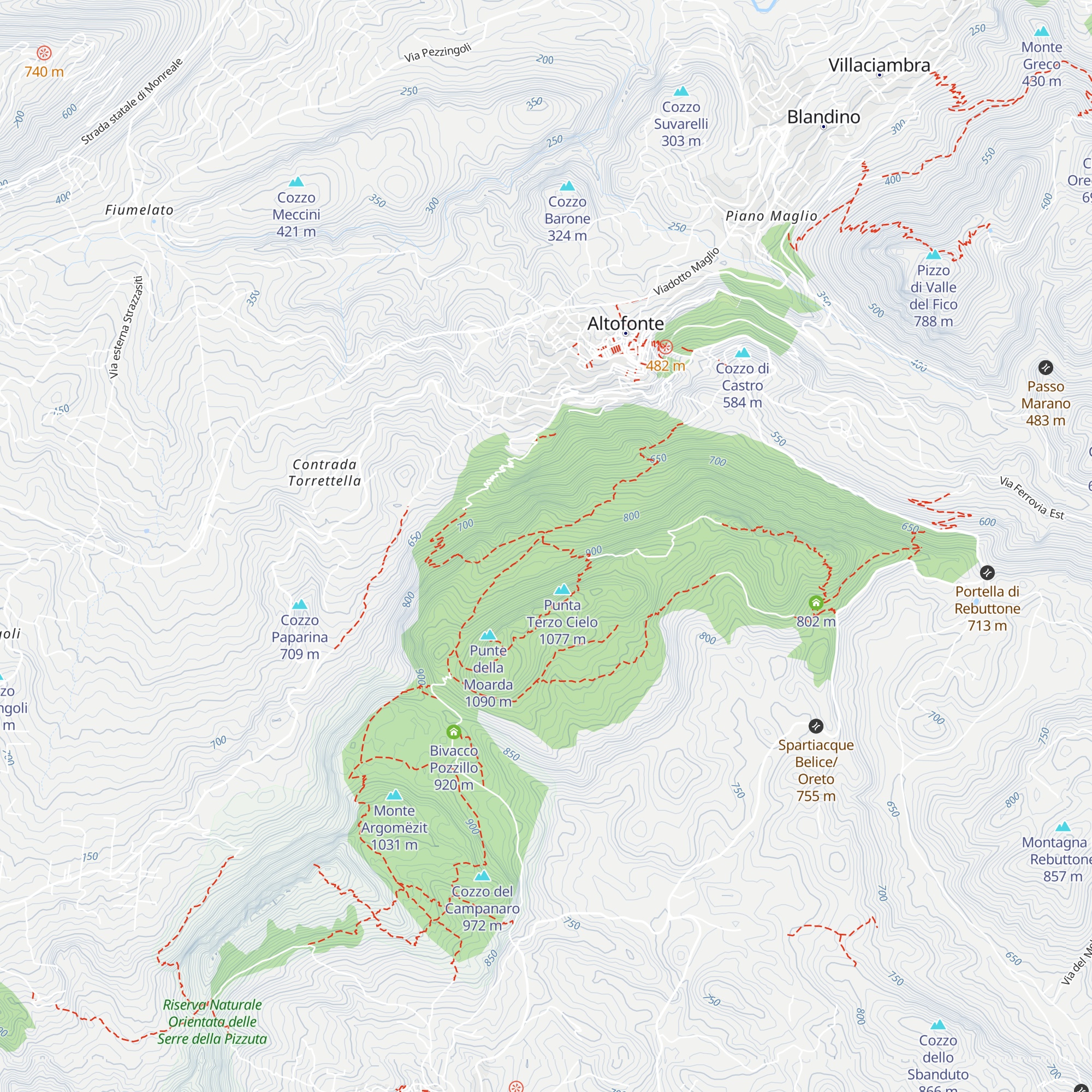 Rifugio Moardella map