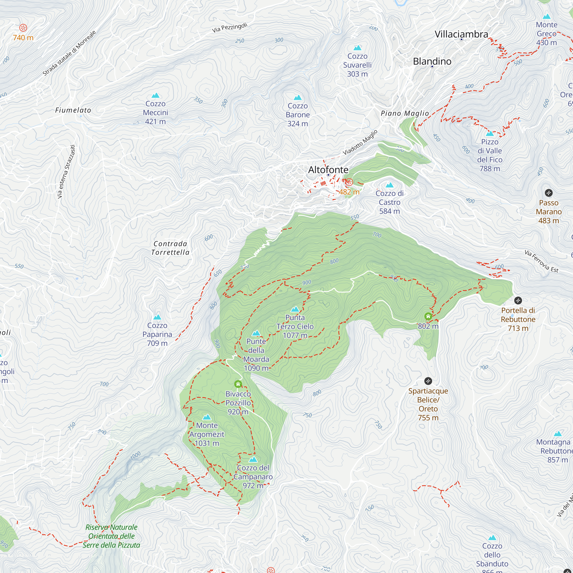 Rifugio Moardella map