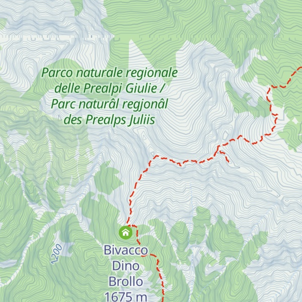Map of Monte Musi Cima Ovest
