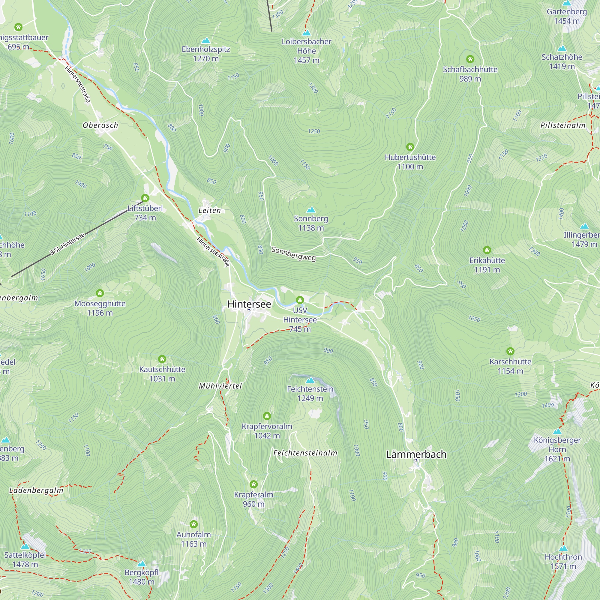 USV Hintersee map