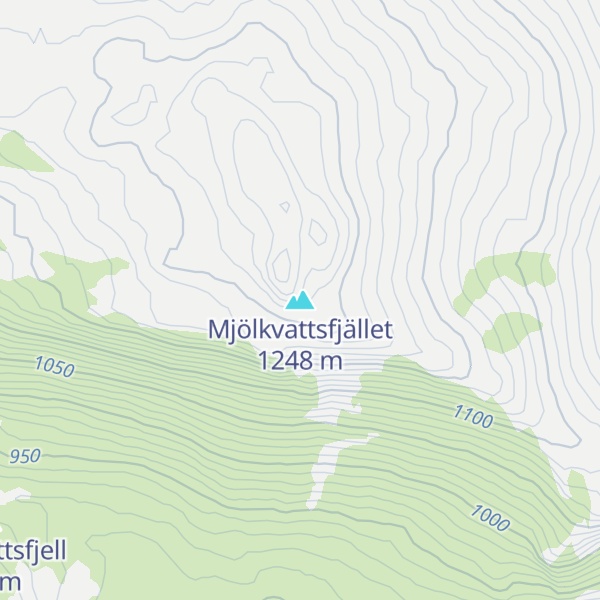 Map of Mjölkvattsfjället