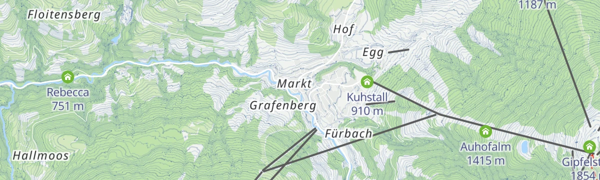 Map of the start of Wagrain-Kleinarl zum Rossbrand