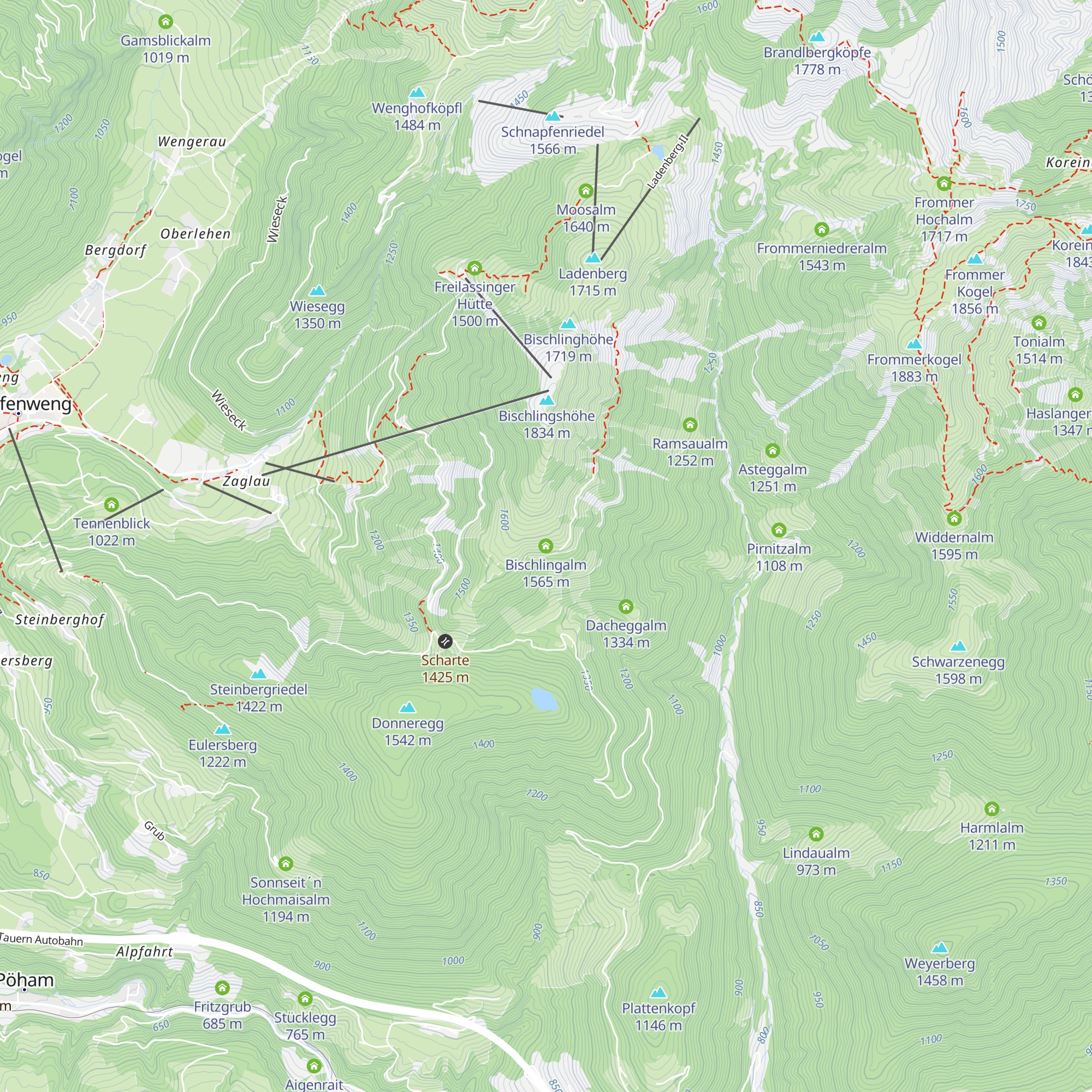 Bischlingalm map