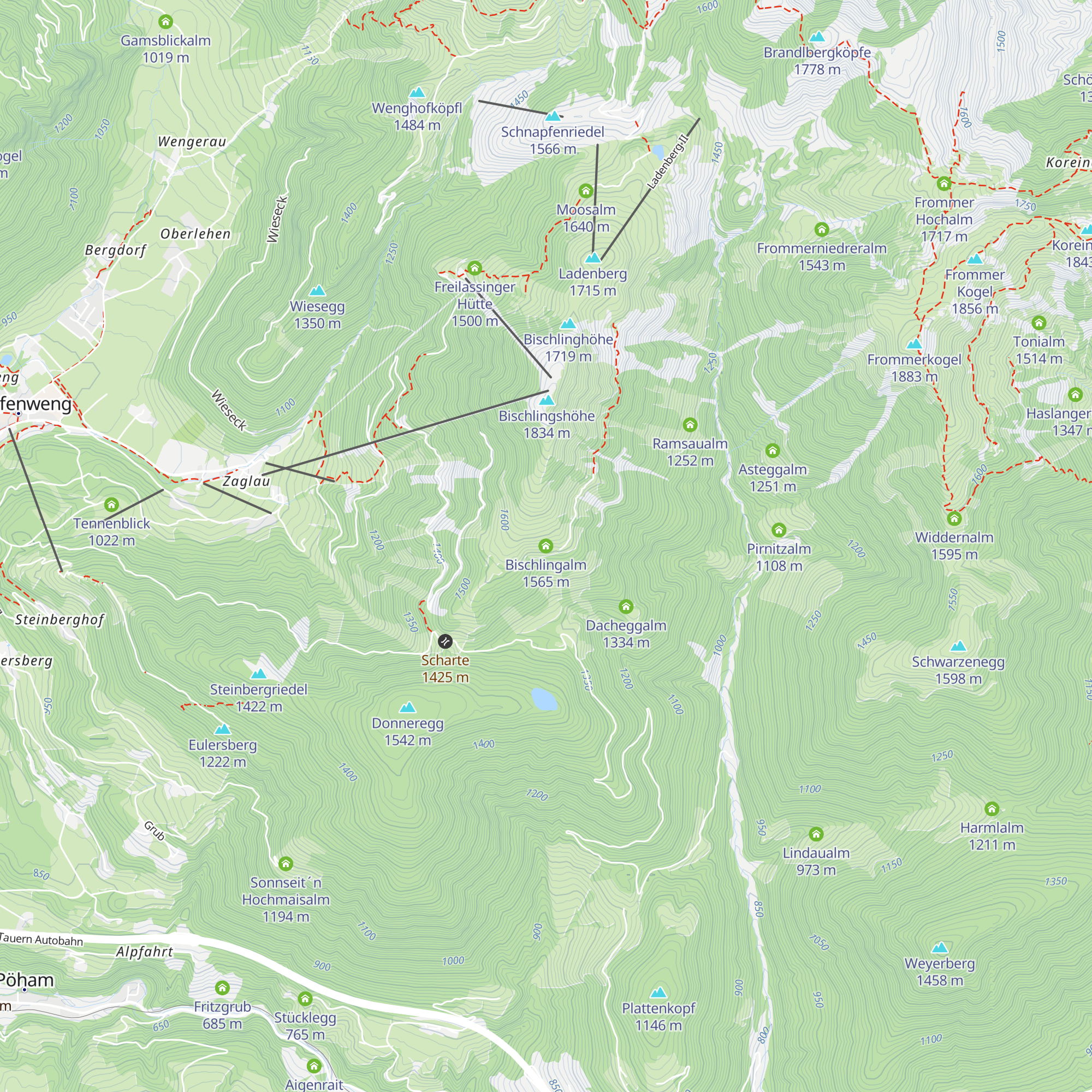Bischlingalm map
