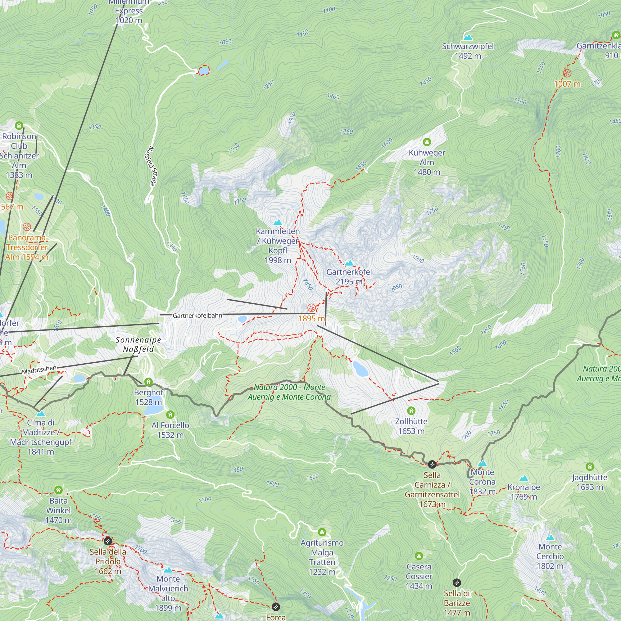 Skywalk map