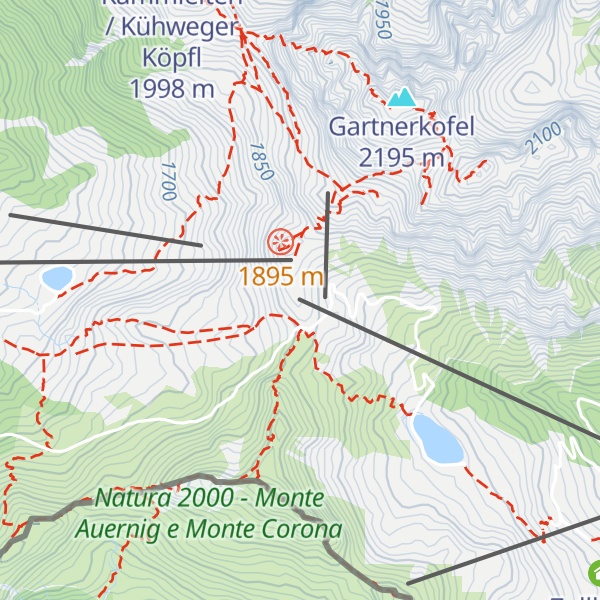 Map of Garnitzen I "La Prima" Bergstation