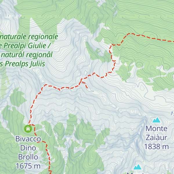 Map of Monte Musi Cima Est
