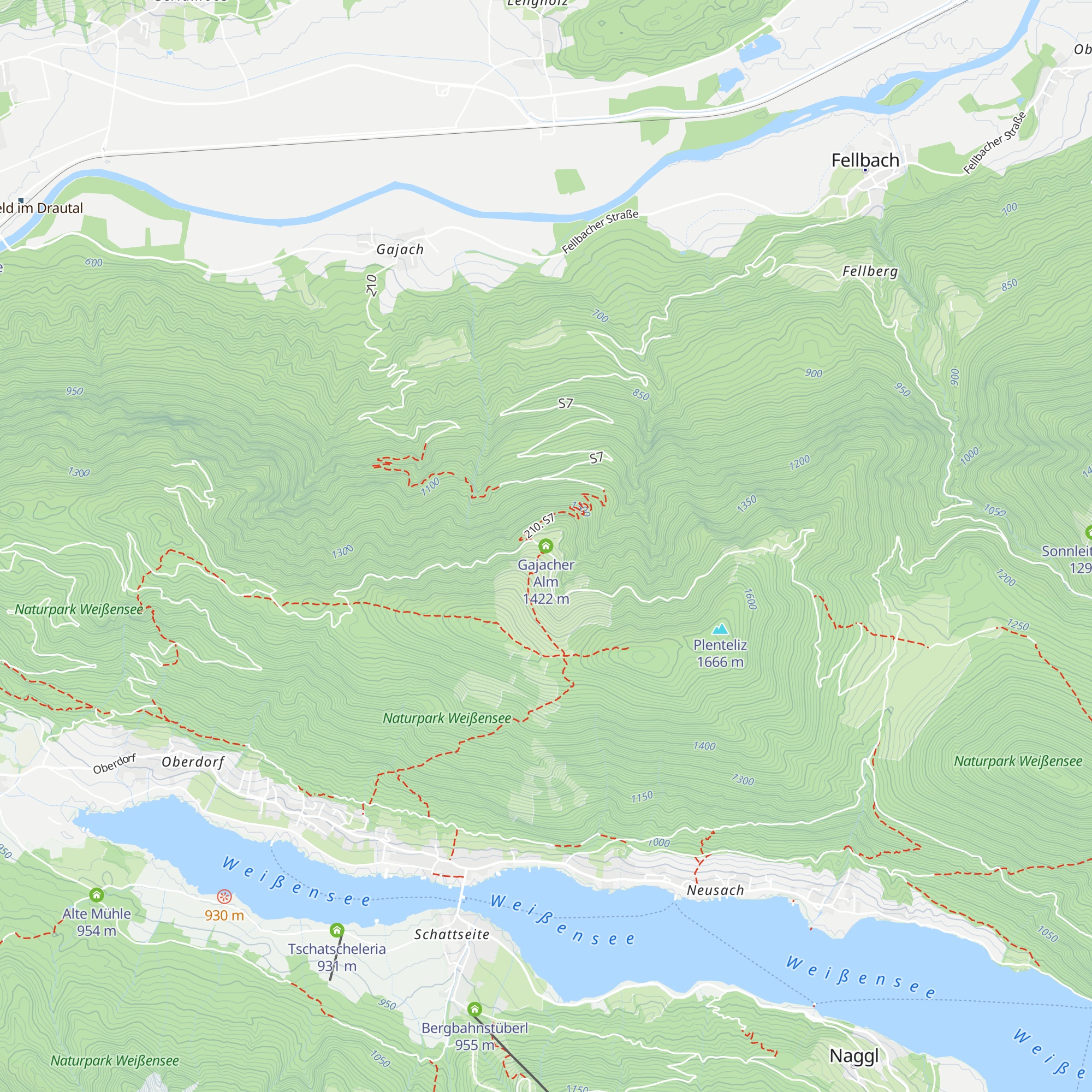 Gajacher Alm map