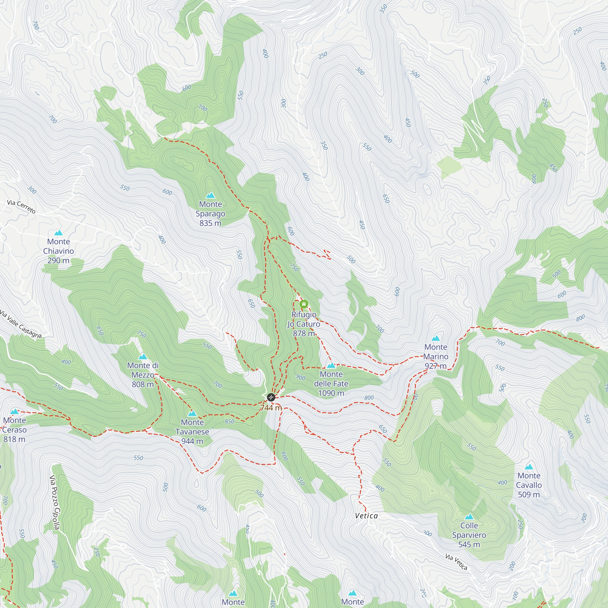 Rifugio Jo Caturo map