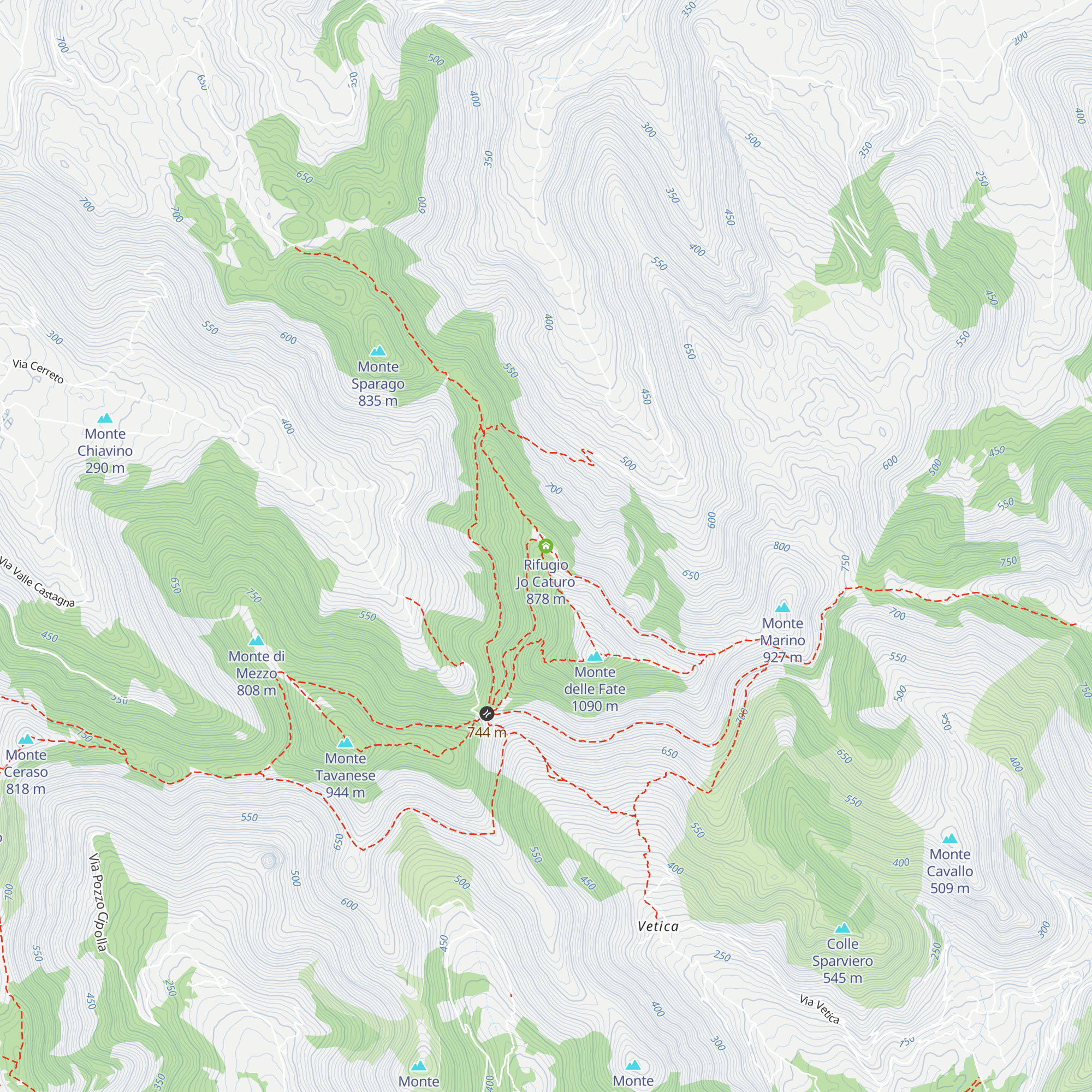 Rifugio Jo Caturo map
