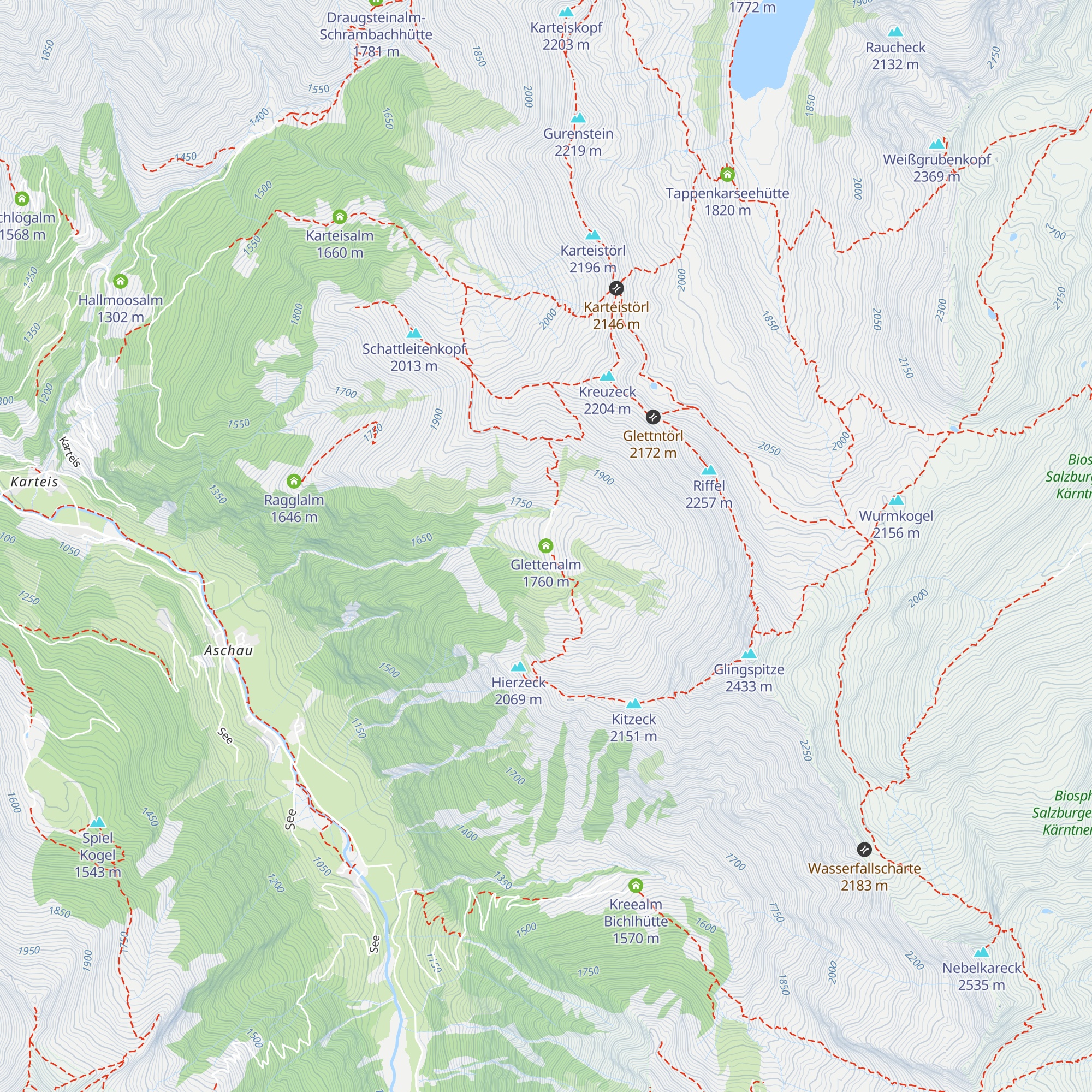 Glettenalm map
