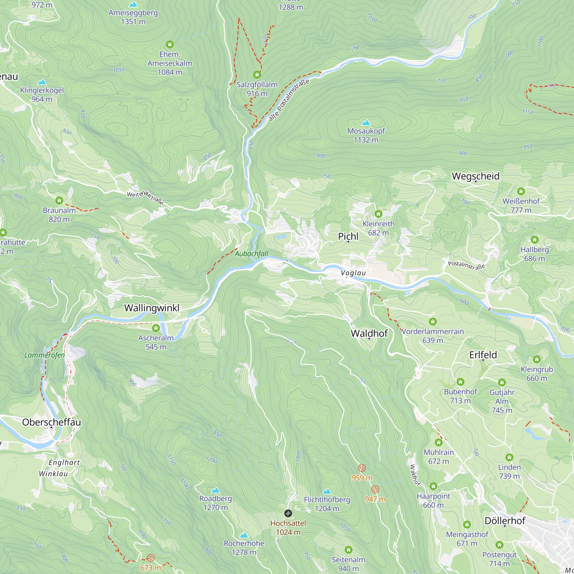 Oberzerau map