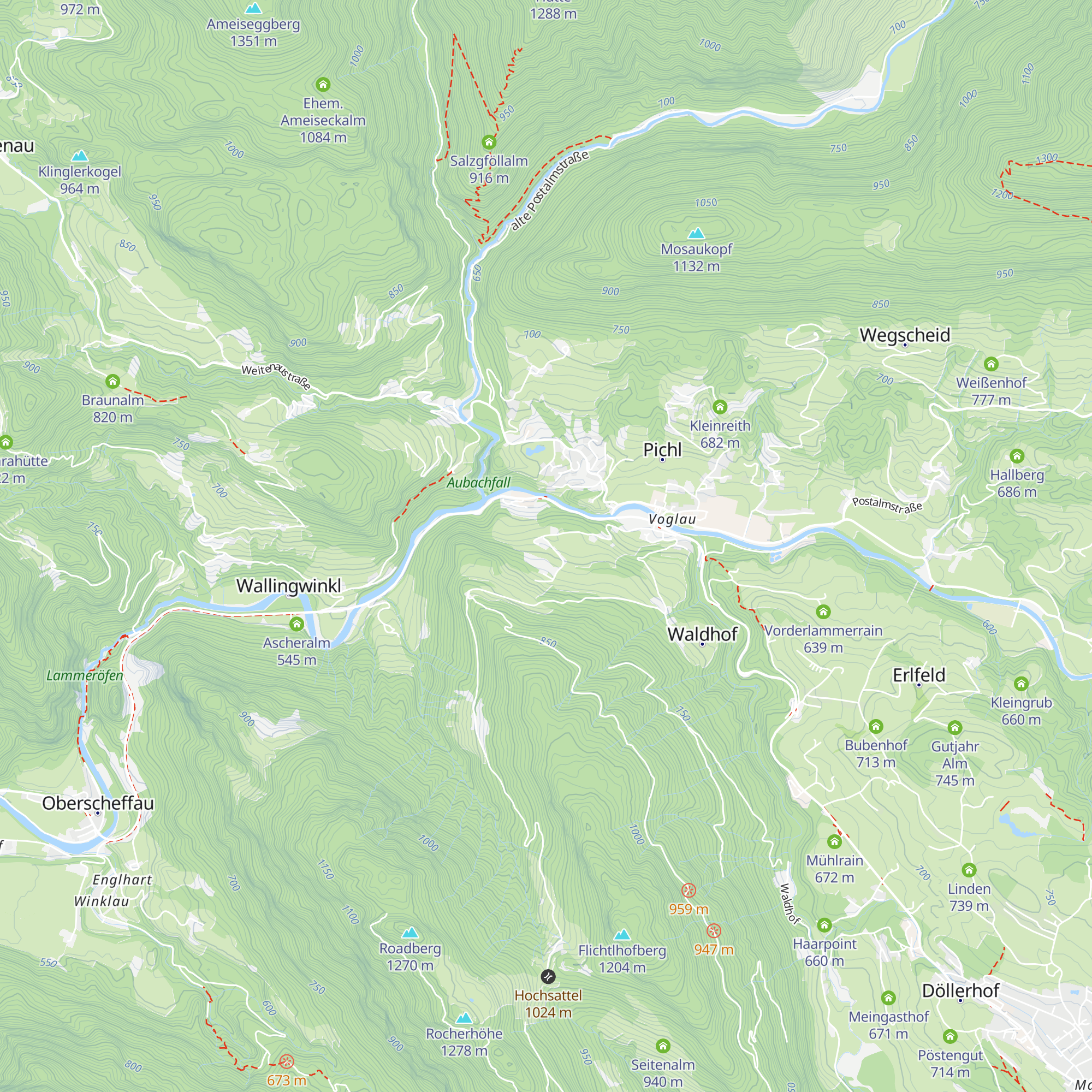 Oberzerau map