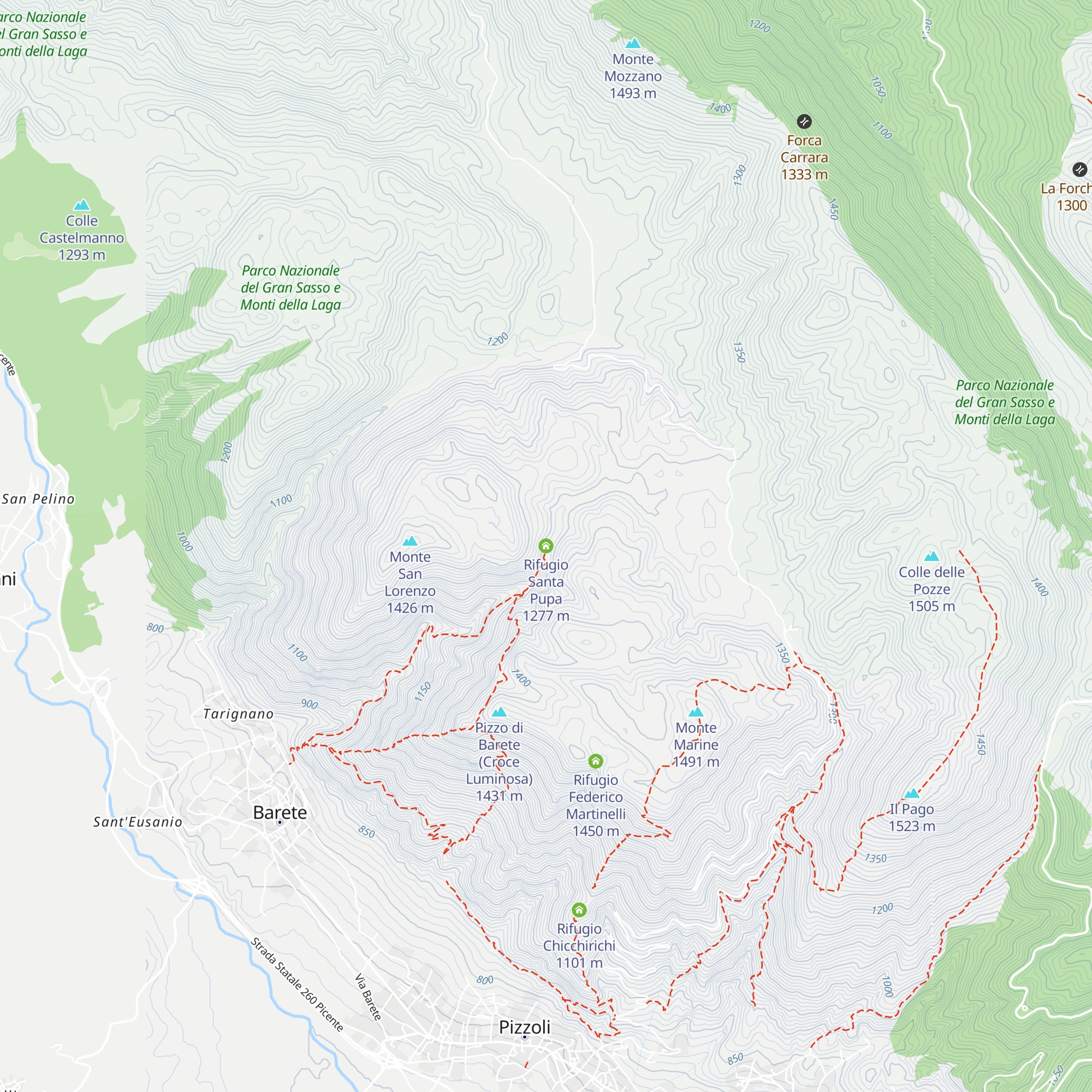 Rifugio Santa Pupa map