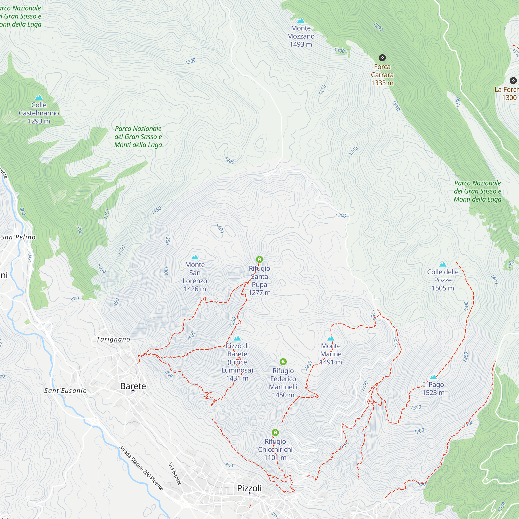 Rifugio Santa Pupa map
