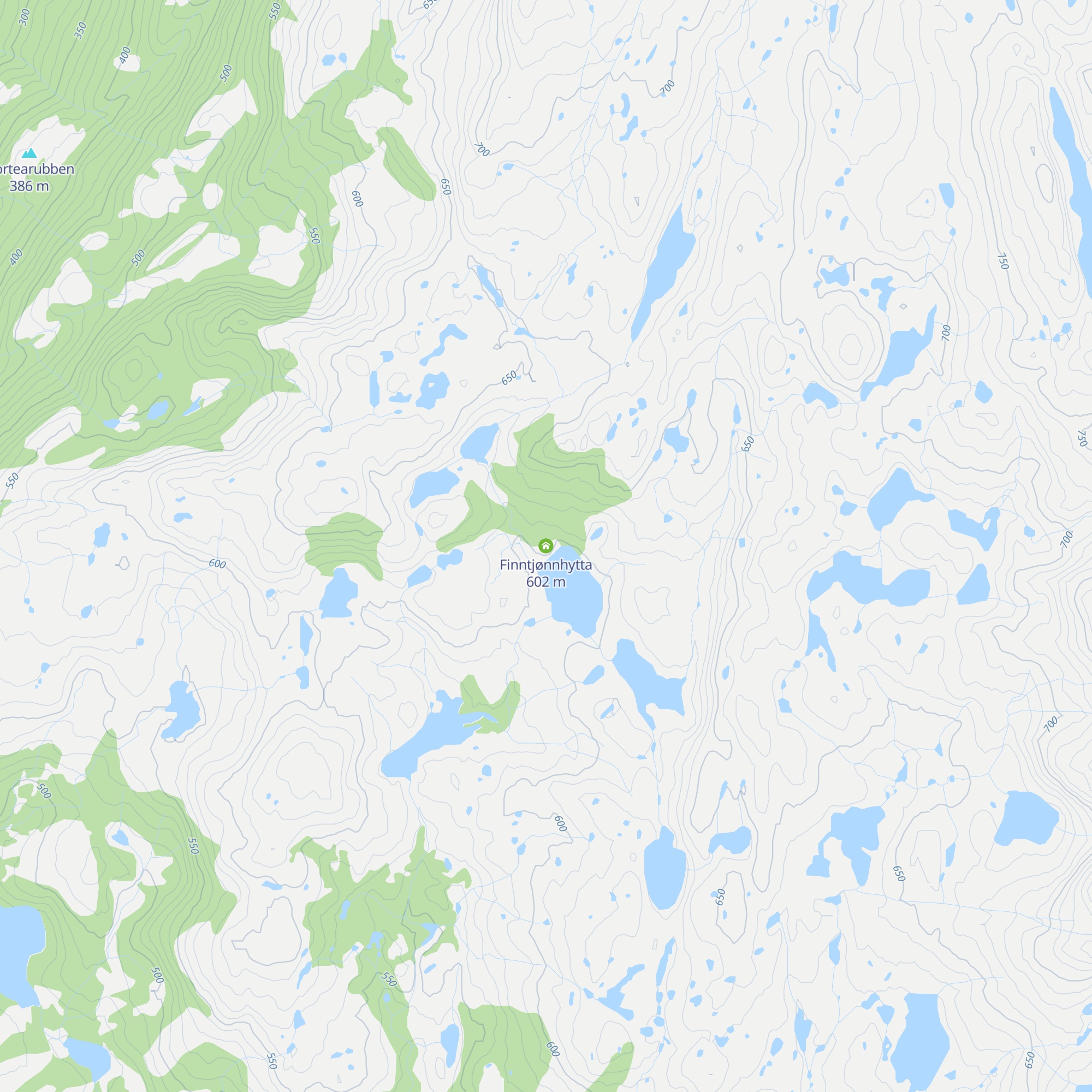 Finntjønnhytta map
