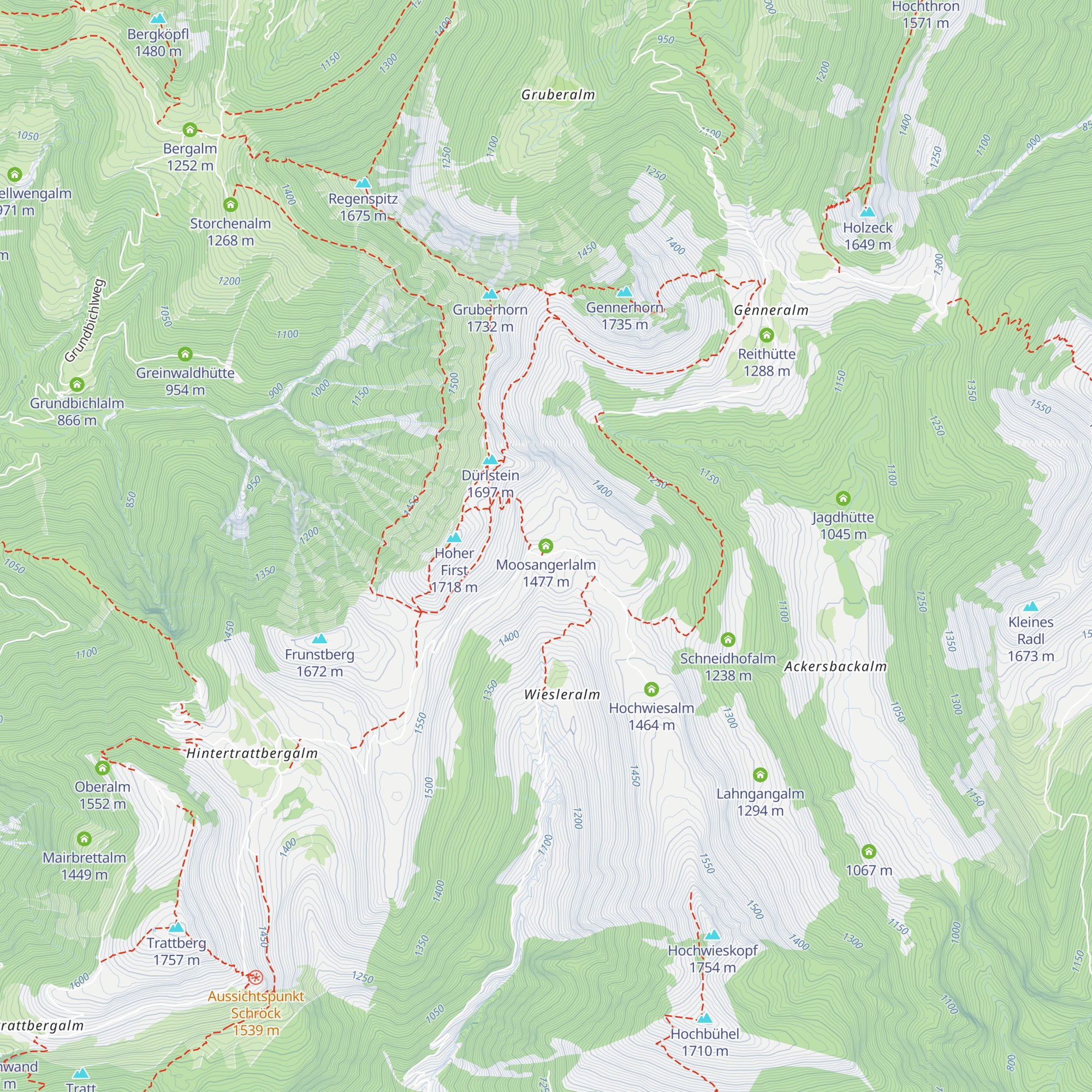 Moosangerlalm map